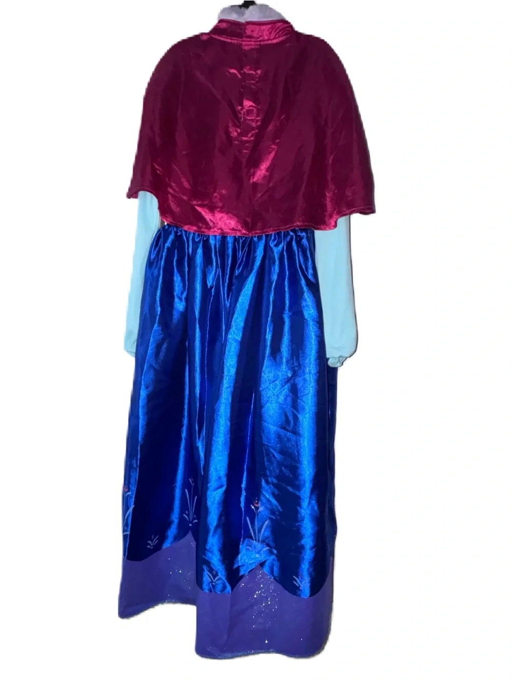 Disney Collection Frozen Anna Royal Blue & Pink Cape Princess Dress Costume 9/10